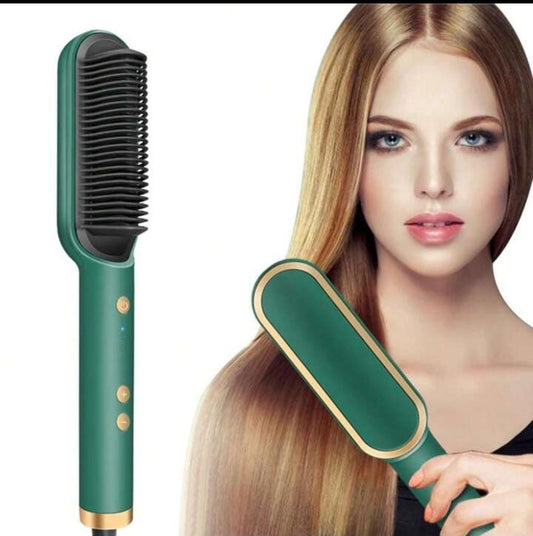 BeautyPro™ 2 en 1 cepillo Alisador Iones Negativos Antifriz